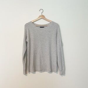 American Eagle Outfitters Light Gray Waffle Knit Sweater